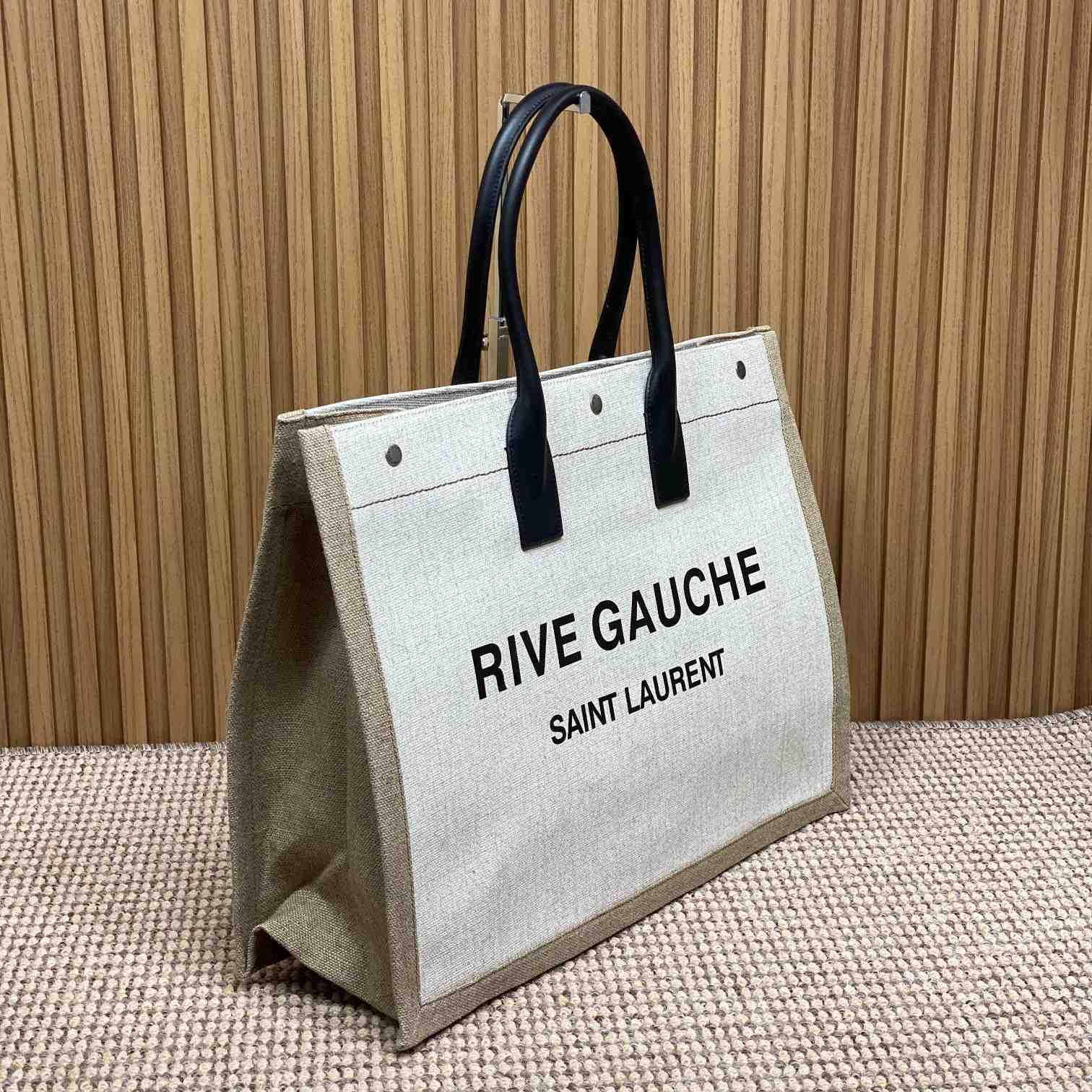 Saint Laurent Rive Gauche Tote In Canvas - EUR FASHION
