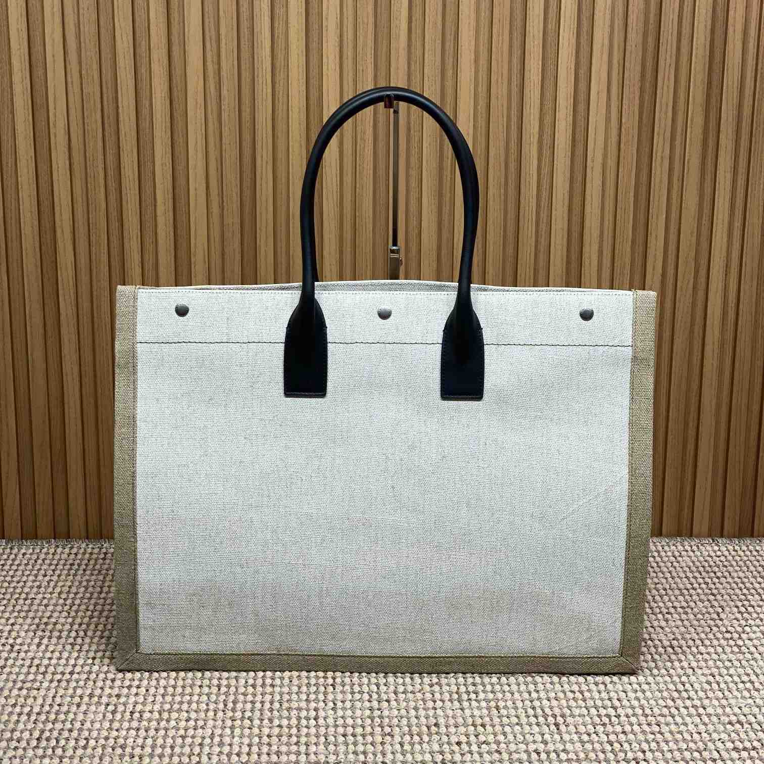 Saint Laurent Rive Gauche Tote In Canvas - EUR FASHION