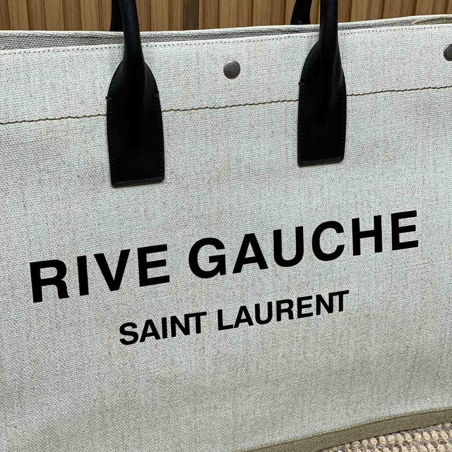 Saint Laurent Rive Gauche Tote In Canvas - EUR FASHION