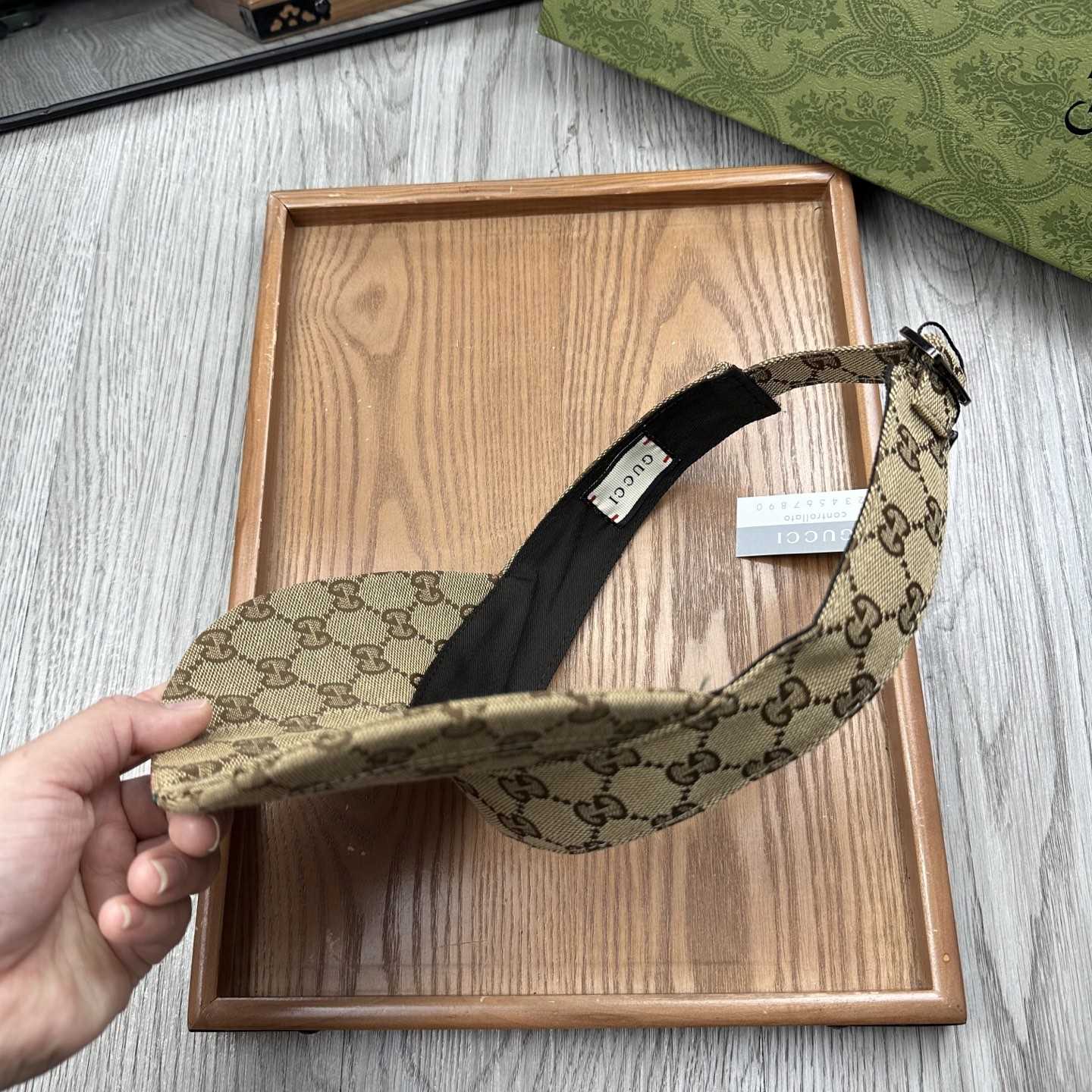 Gucci Original GG Canvas Visor With Web - EUR FASHION