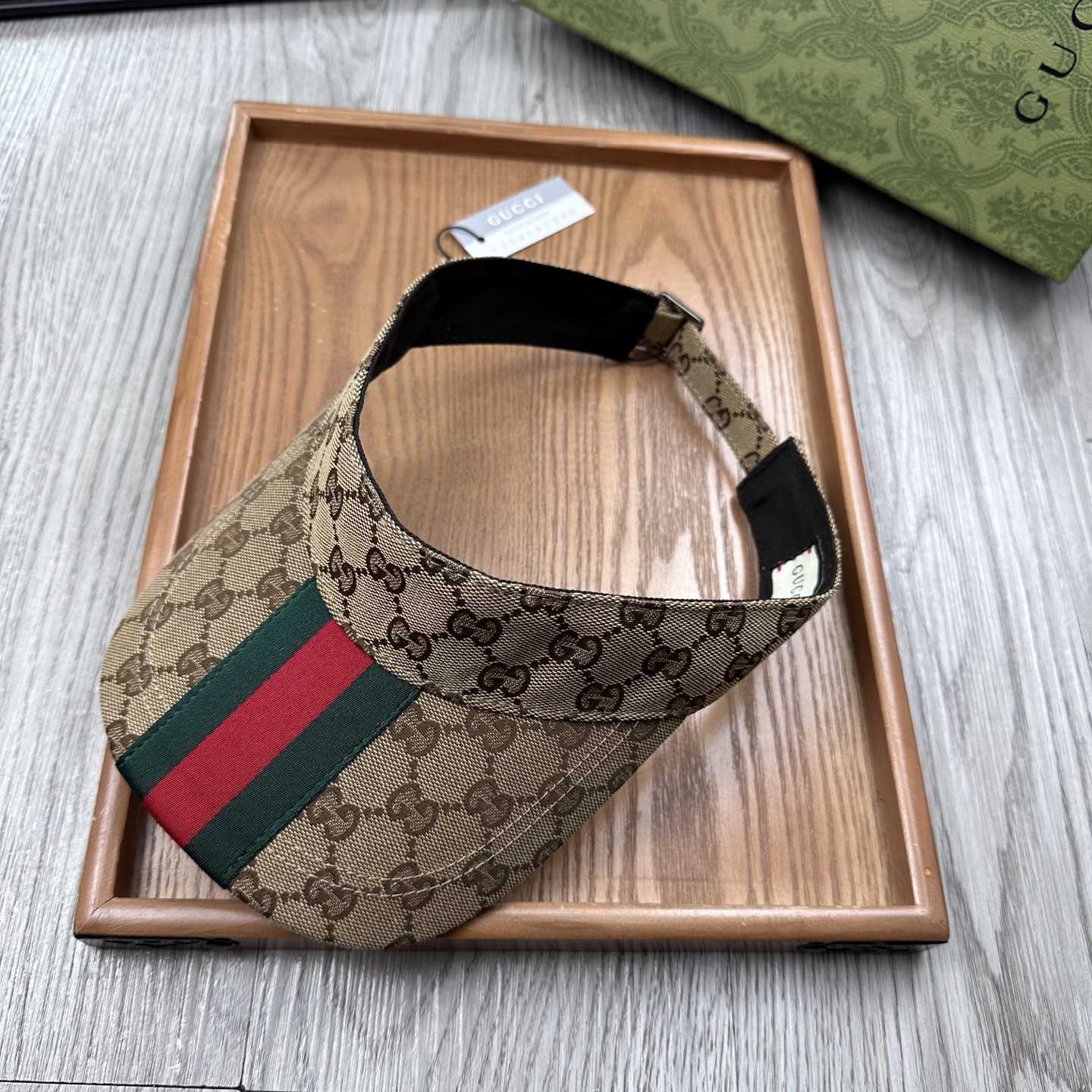 Gucci Original GG Canvas Visor With Web - EUR FASHION