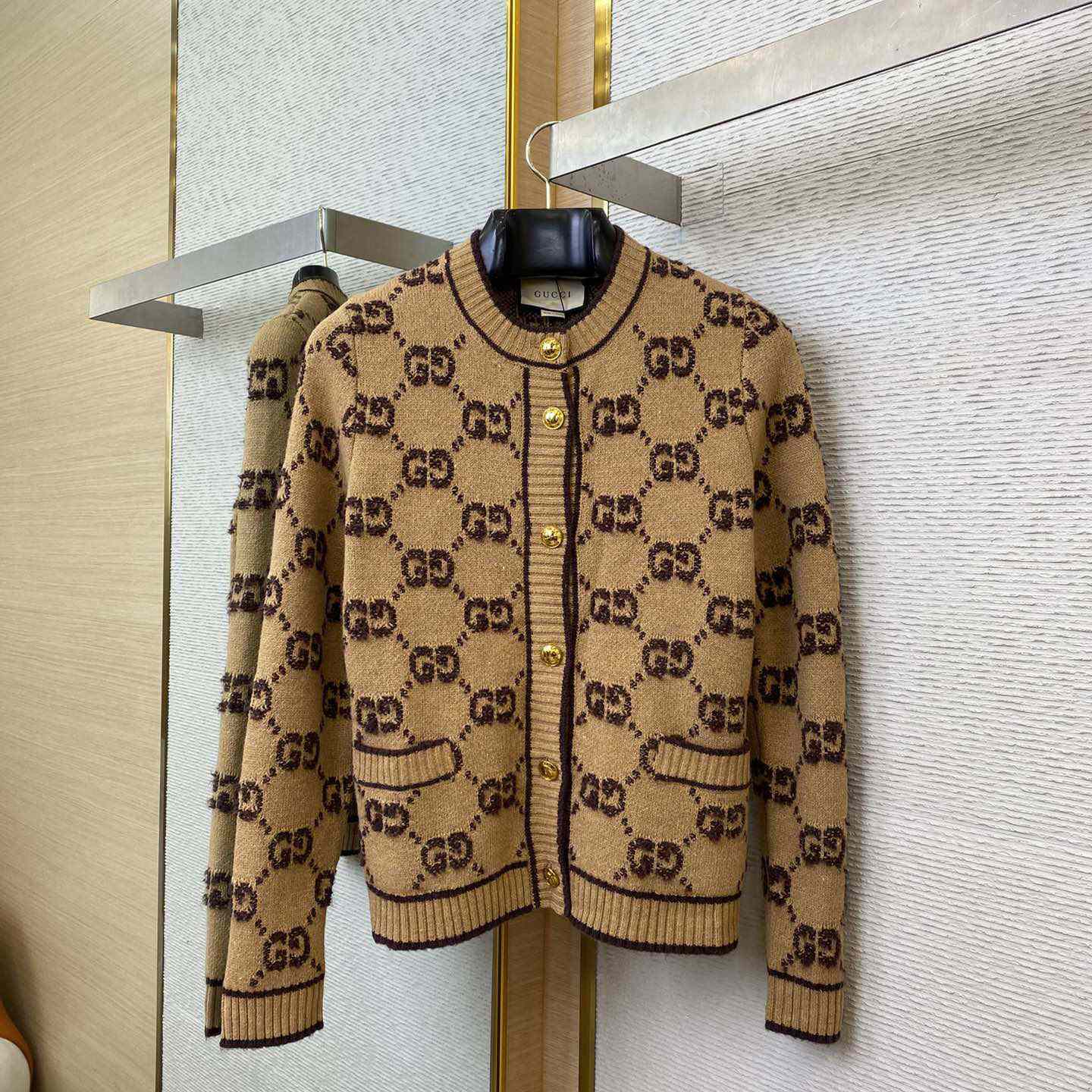Gucci GG Wool Bouclé Jacquard Cardigan - EUR FASHION