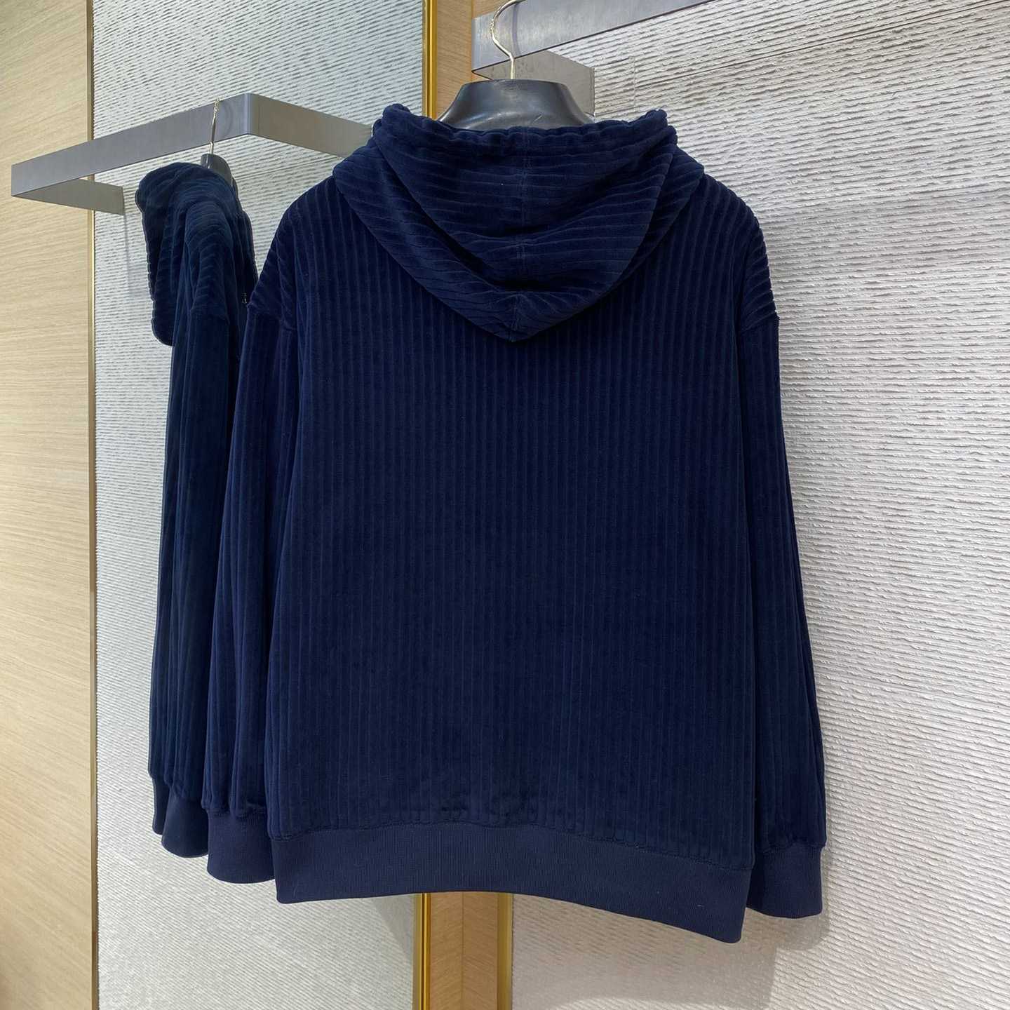 Fendi Blue Velvet Sweatshirt And Corduroy Trousers - EUR FASHION