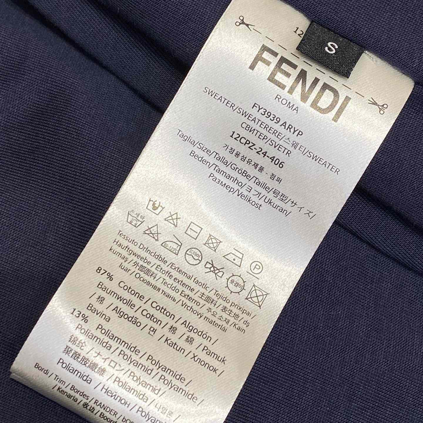 Fendi Blue Velvet Sweatshirt And Corduroy Trousers - EUR FASHION