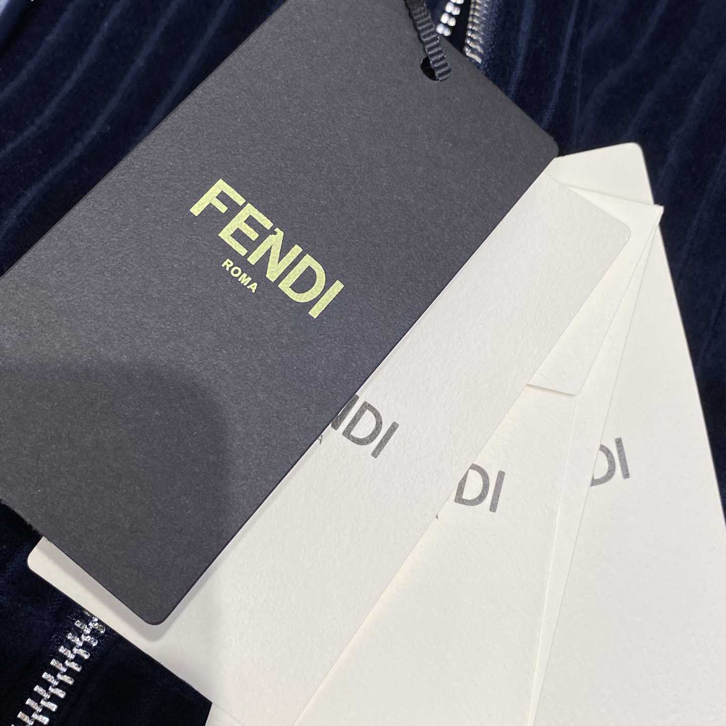 Fendi Blue Velvet Sweatshirt And Corduroy Trousers - EUR FASHION