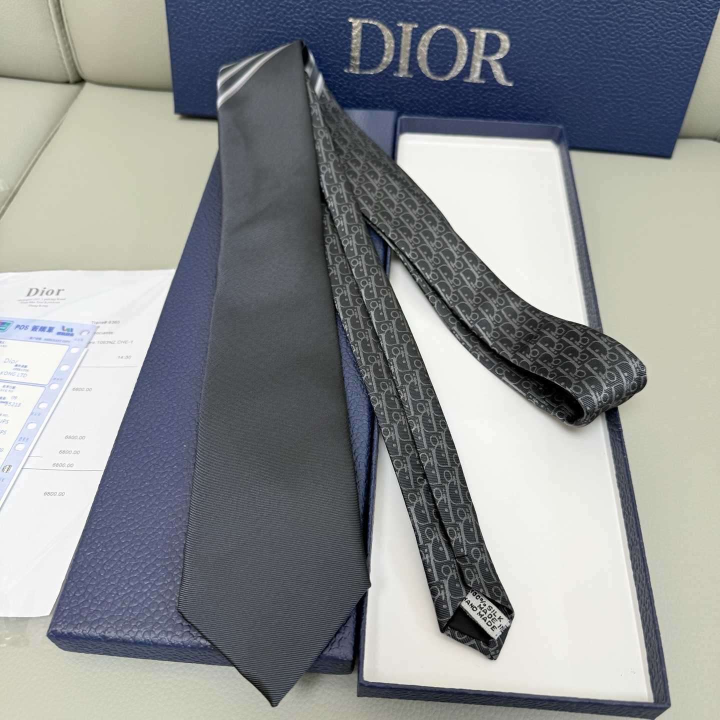 Dior Striped Dior Oblique Tie - EUR FASHION