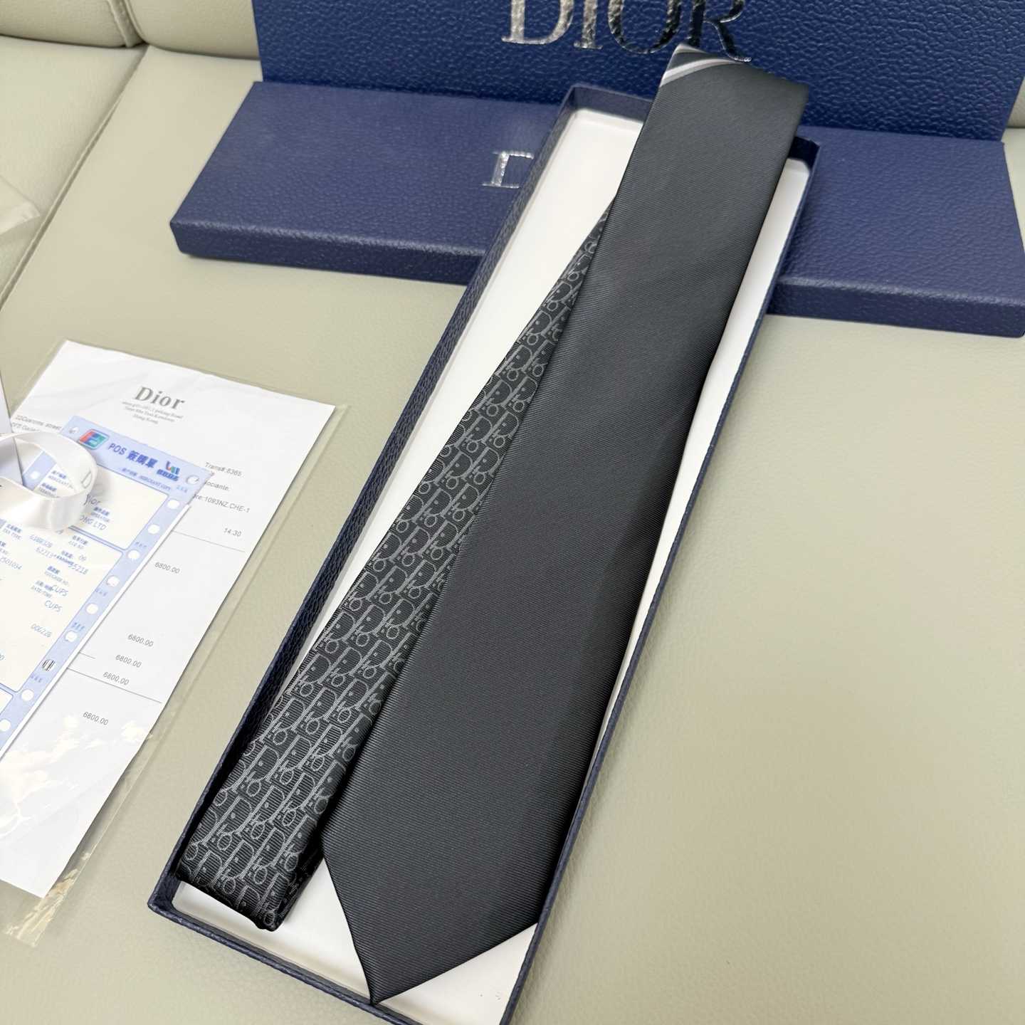 Dior Striped Dior Oblique Tie - EUR FASHION