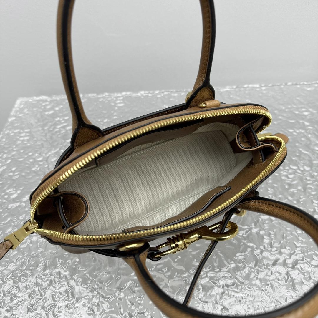 Miu Miu Aventure Leather Tote Bag (21x 8x 13cm) - EUR FASHION