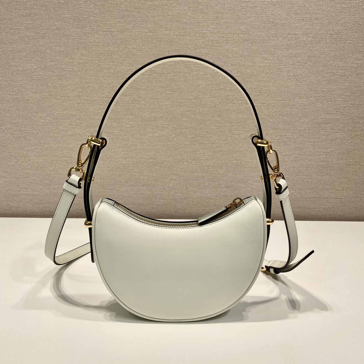 Prada Arqué Small Leather Shoulder Bag - EUR FASHION