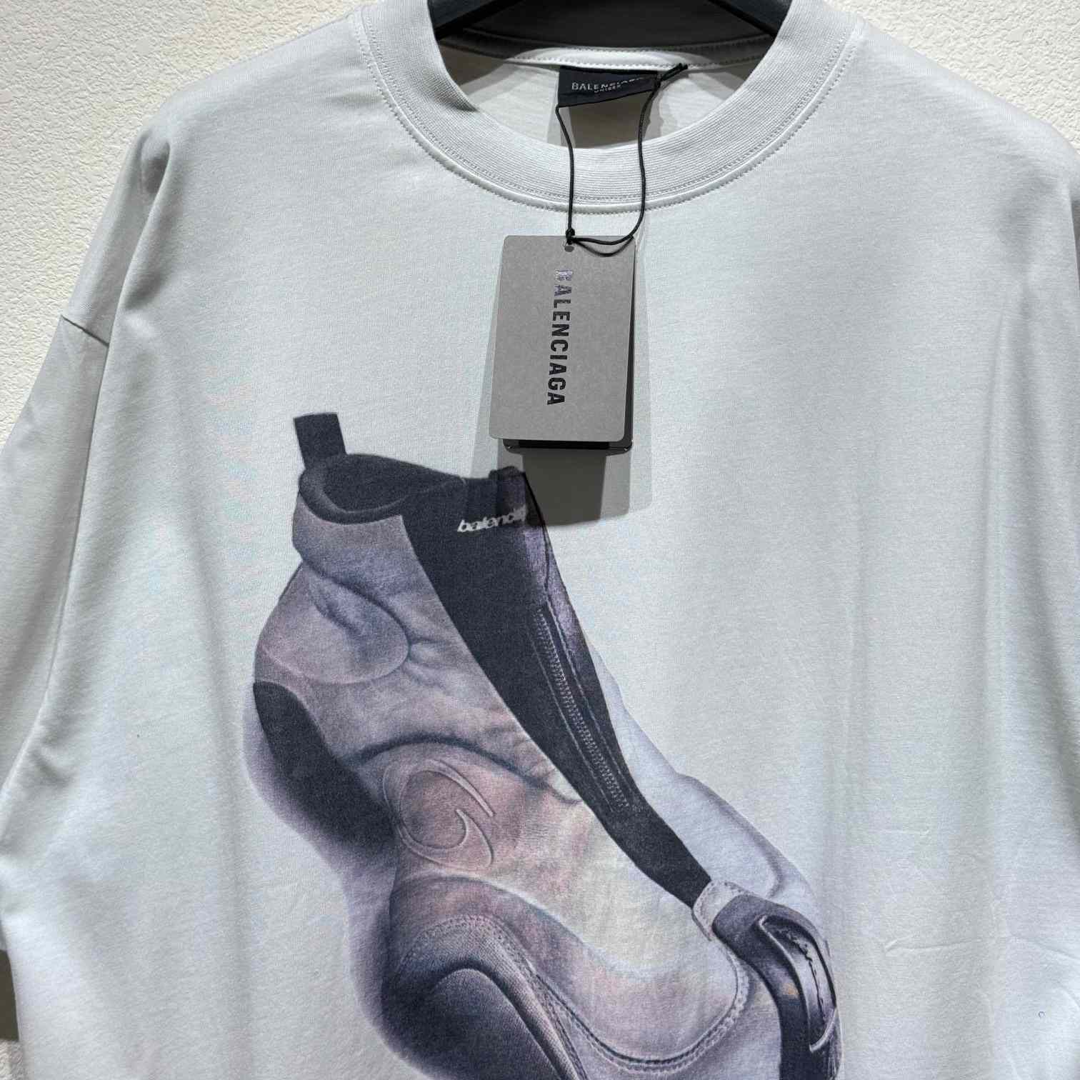 Balenciaga Basketball Sneaker T-Shirt Oversized In Dirty White Dry Jersey - EUR FASHION