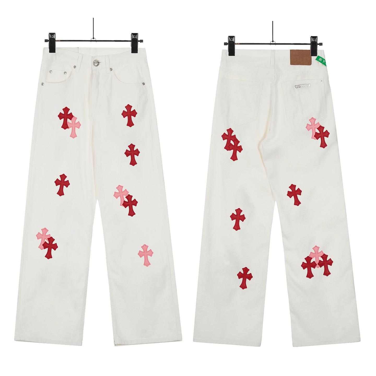 Chrome Hearts Cross Patch Jeans - EUR FASHION