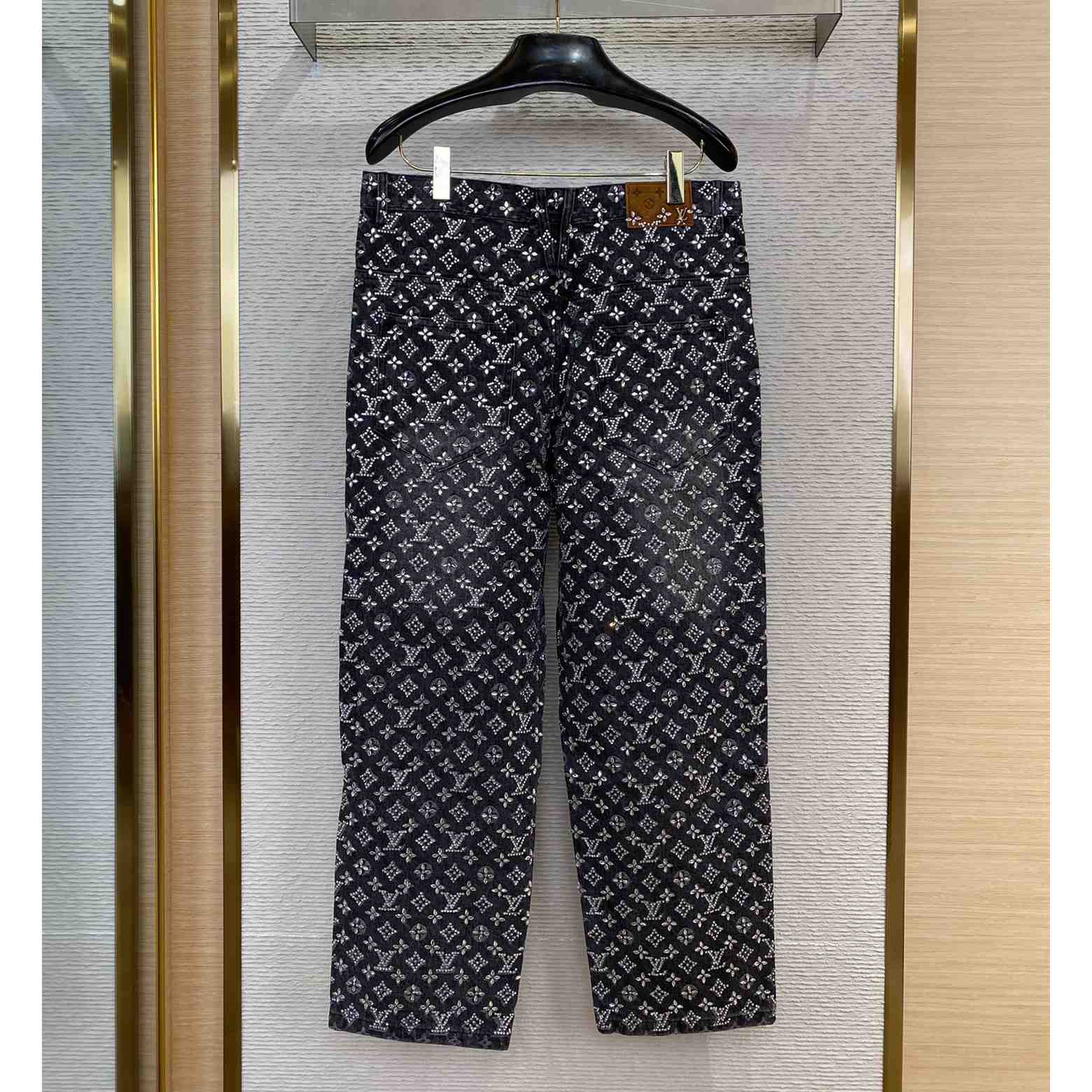 Louis Vuitton Embroidered Monogram Baggy Denim Pants   1ABY8N - EUR FASHION