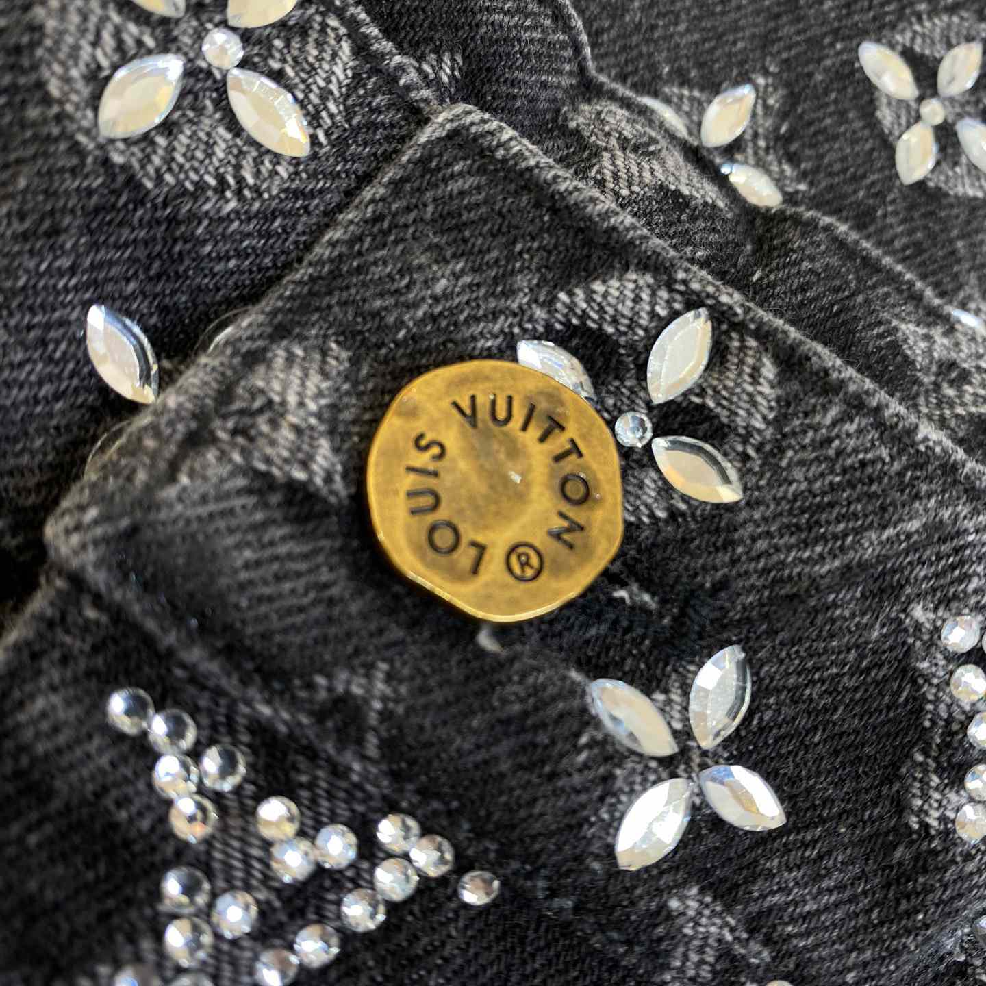 Louis Vuitton Embroidered Monogram Baggy Denim Pants   1ABY8N - EUR FASHION