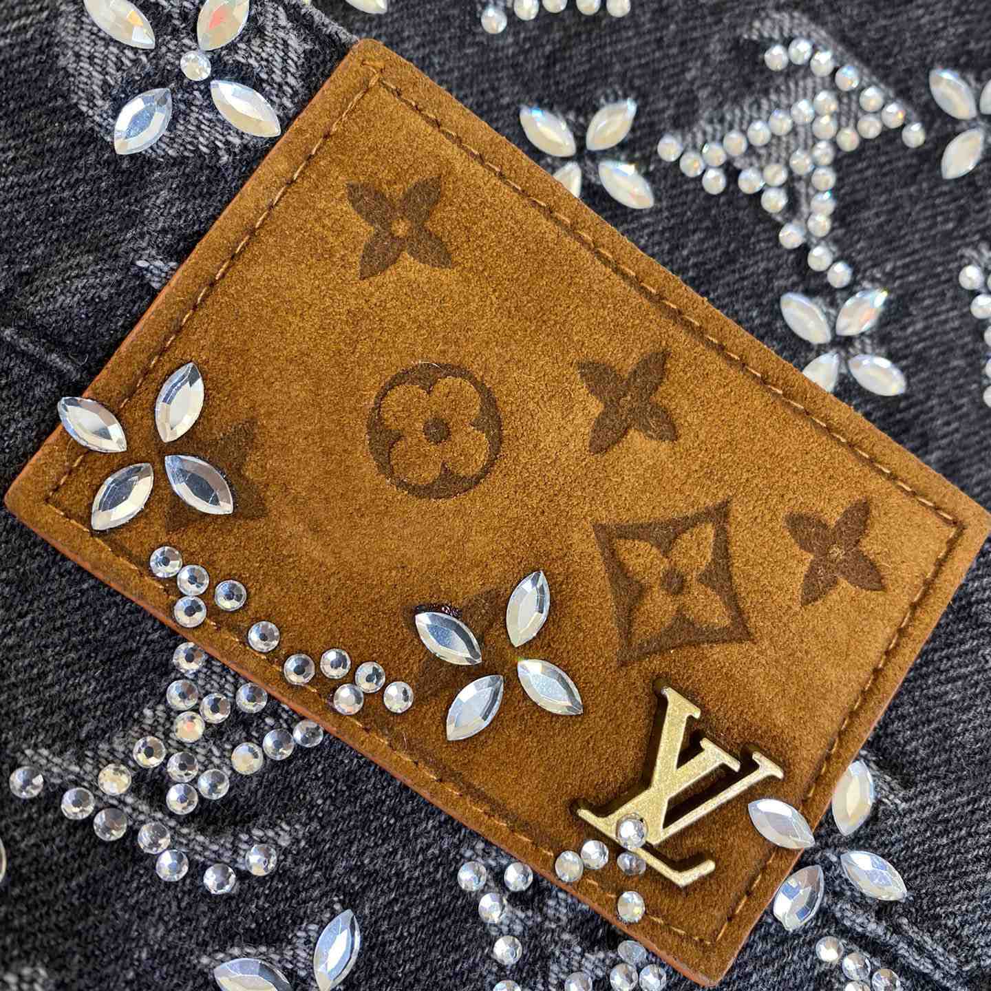 Louis Vuitton Embroidered Monogram Baggy Denim Pants   1ABY8N - EUR FASHION