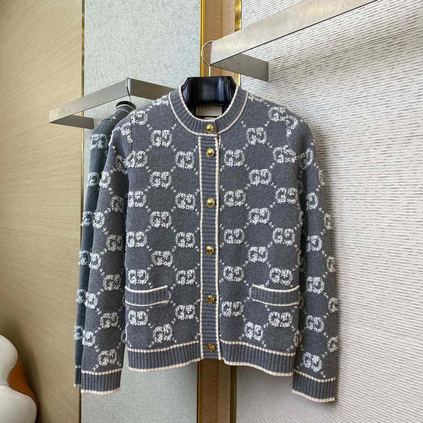 Gucci GG Wool Bouclé Jacquard Cardigan - EUR FASHION