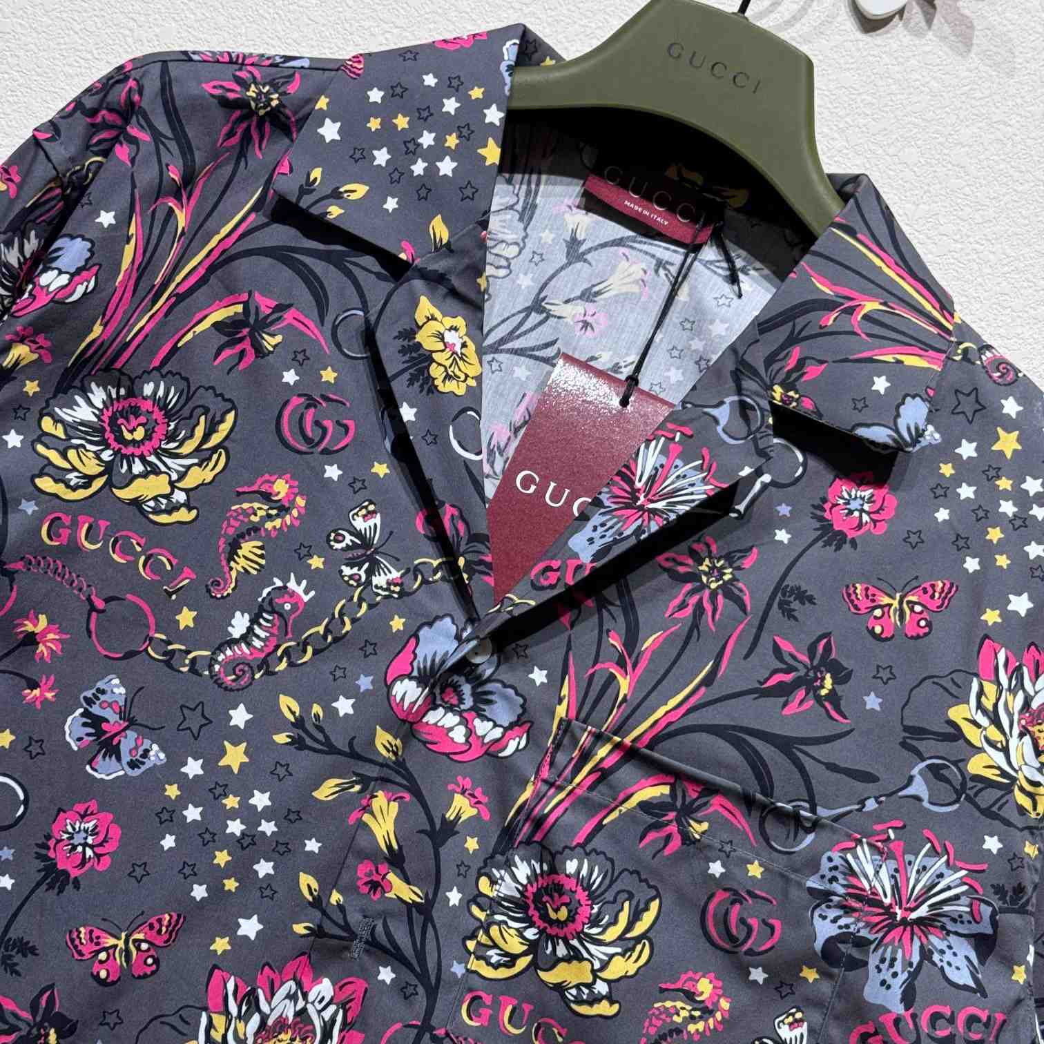 Gucci Punk Floral-print Cotton Shirt - EUR FASHION