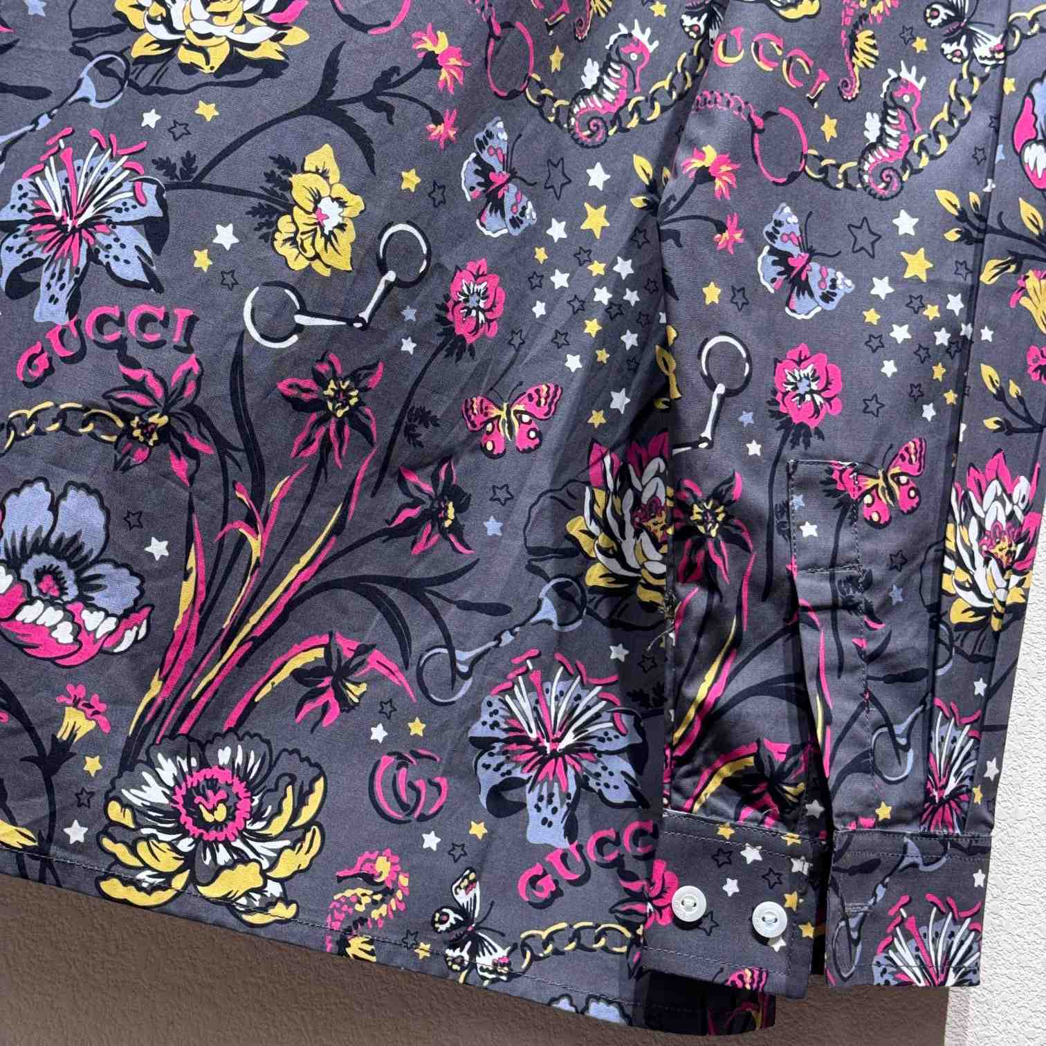 Gucci Punk Floral-print Cotton Shirt - EUR FASHION