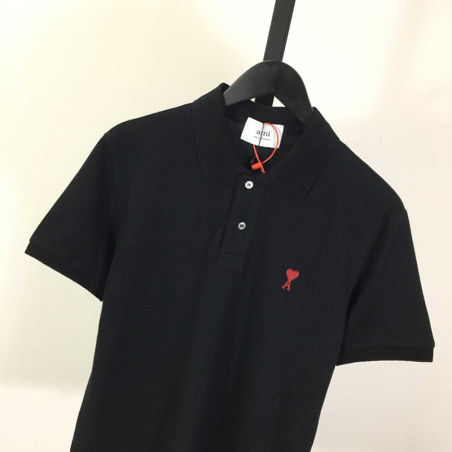 Ami Paris Ami De Coeur Embroidered Polo Shirt - EUR FASHION
