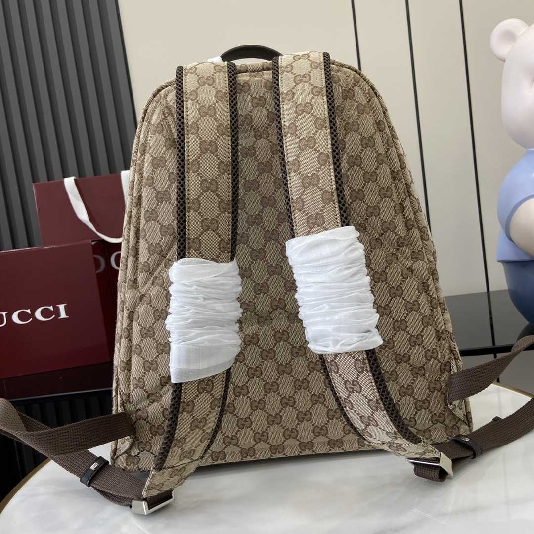 Gucci Medium GG Backpack With Web - EUR FASHION