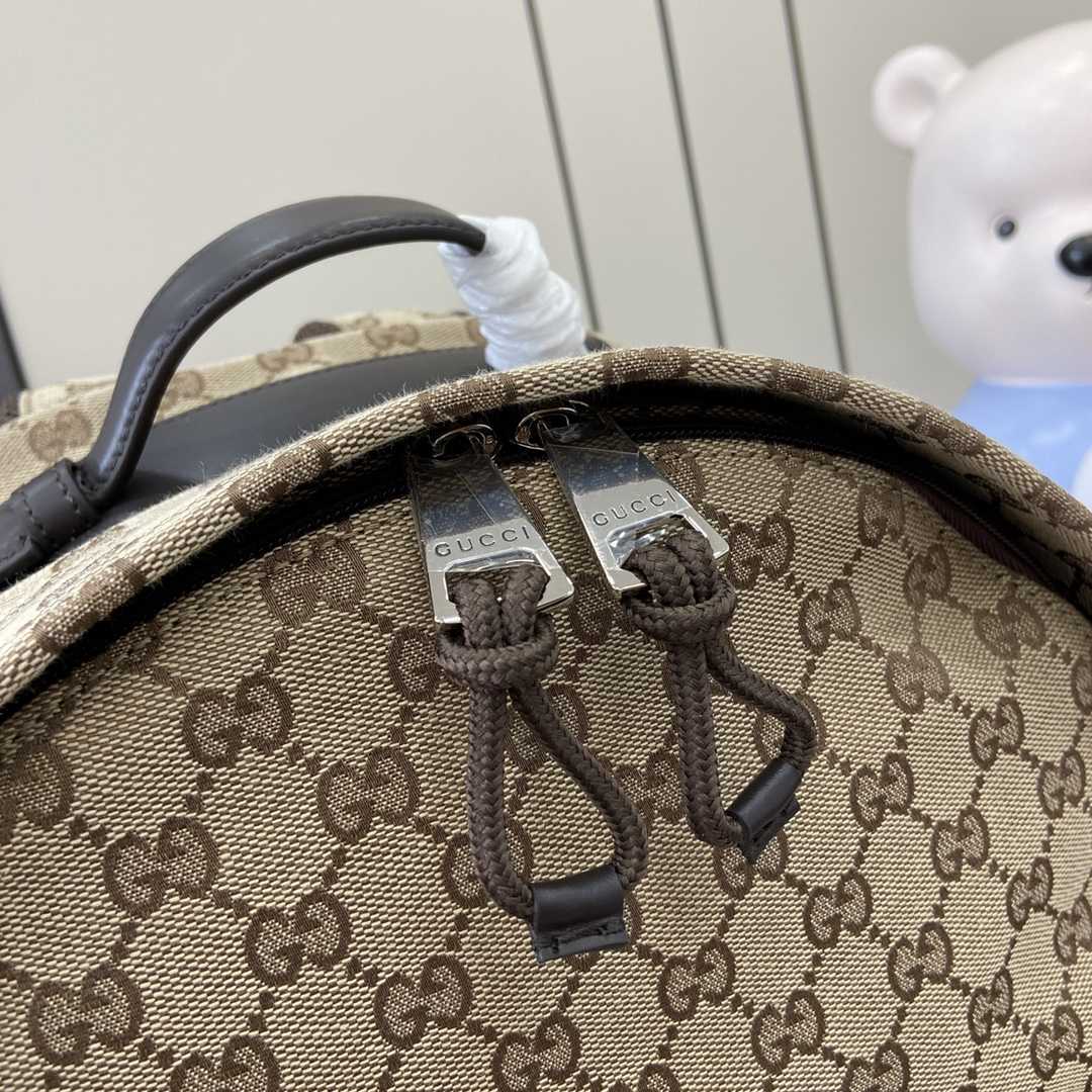 Gucci Medium GG Backpack With Web - EUR FASHION