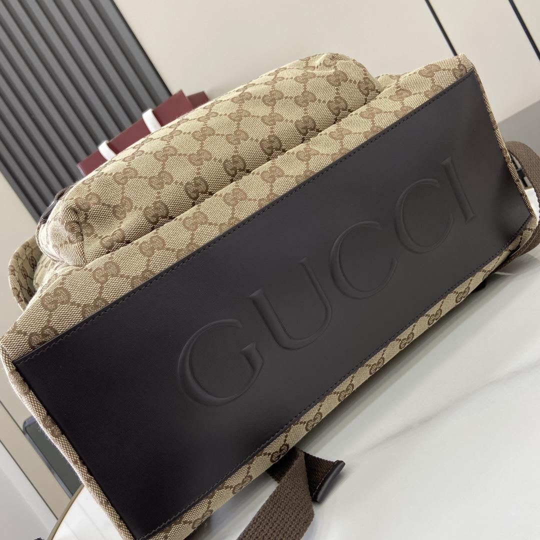 Gucci Medium GG Backpack With Web - EUR FASHION