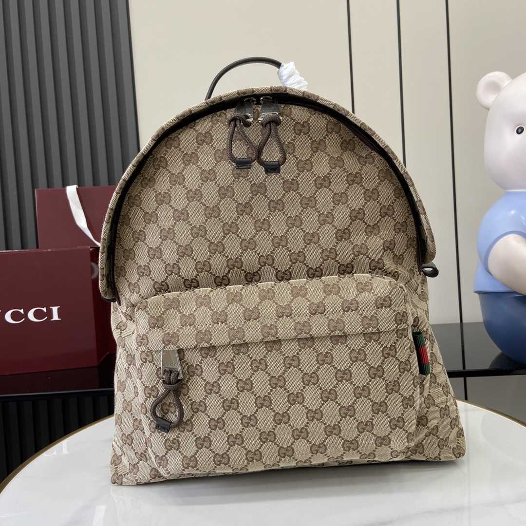 Gucci Medium GG Backpack With Web - EUR FASHION