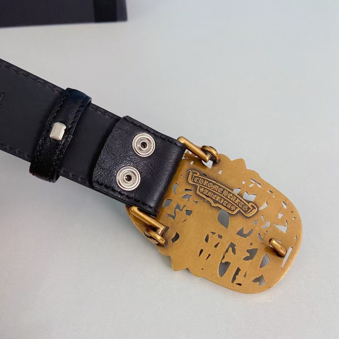 Chrome Hearts Leather Belt   - EUR FASHION