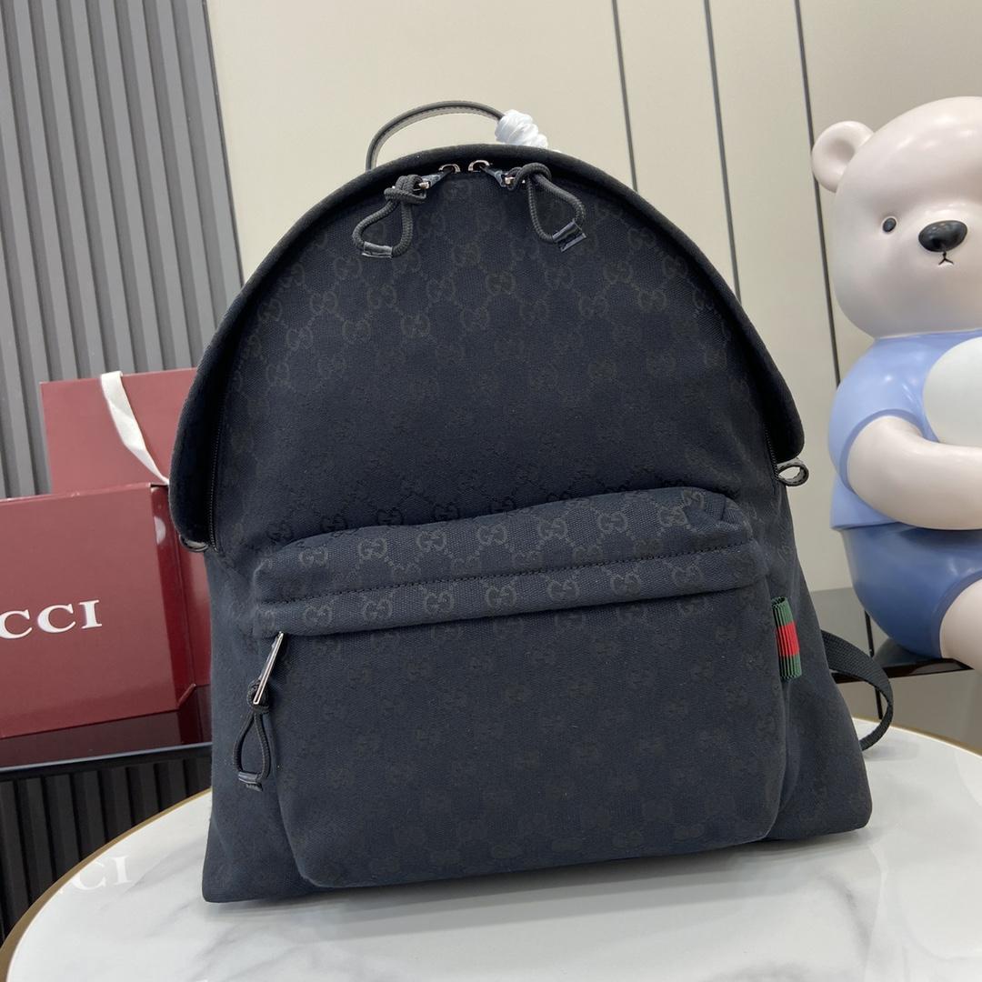 Gucci Medium GG Backpack With Web - EUR FASHION