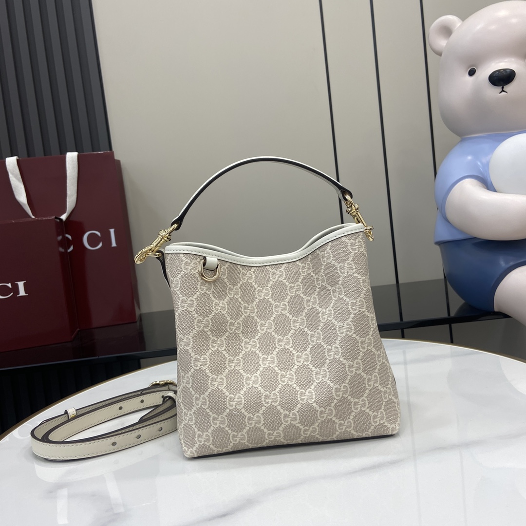 Gucci GG Emblem Mini Bucket Bag  - EUR FASHION
