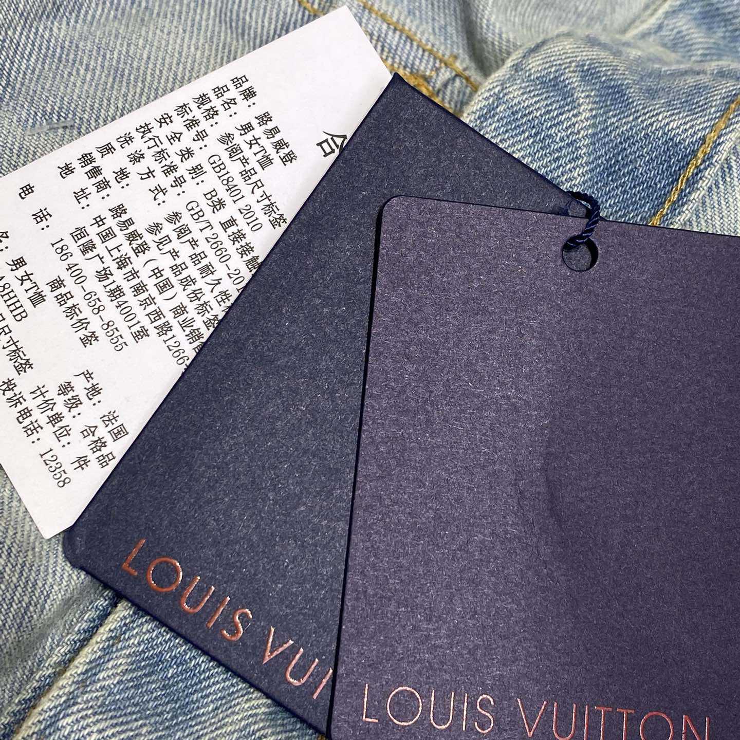 Louis Vuitton Damier Denim Wide-Leg Pants   1AHBMK - EUR FASHION