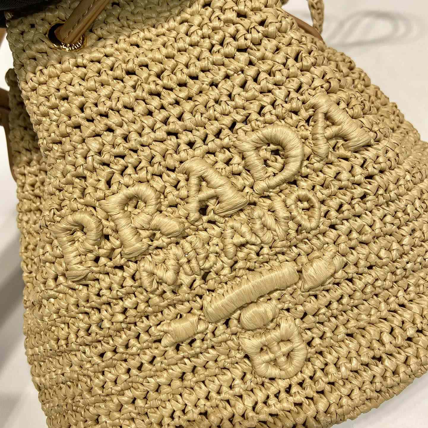 Prada Crochet And Leather Mini-bucket Bag - EUR FASHION