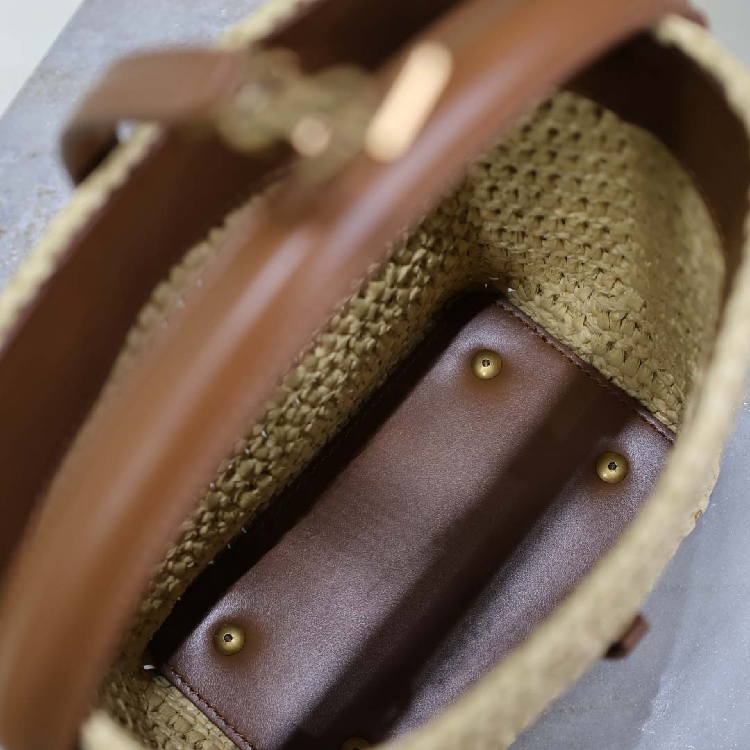 Saint Laurent Le 37 Mini In Raffia - EUR FASHION