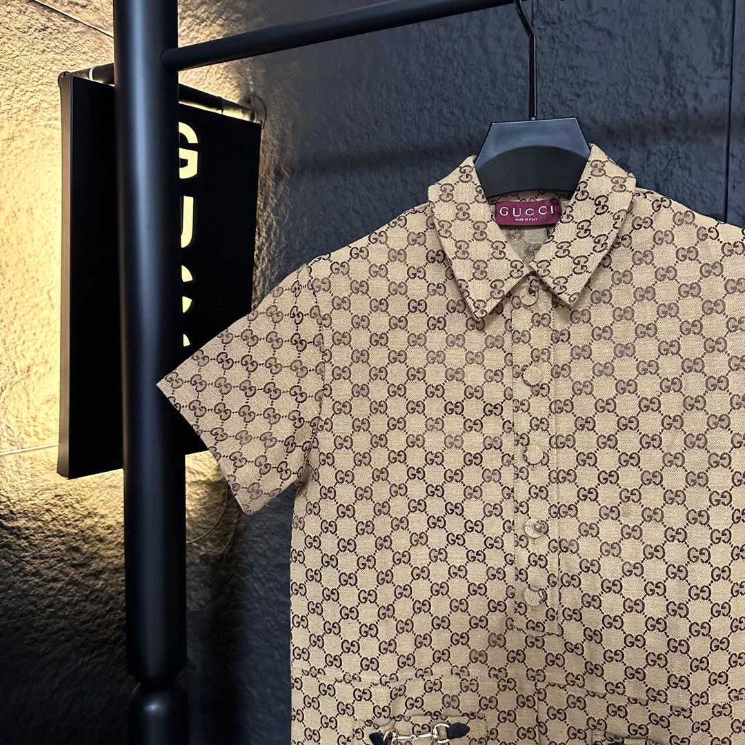 Gucci Canvas Short Sleeve Shirt - EUR FASHION
