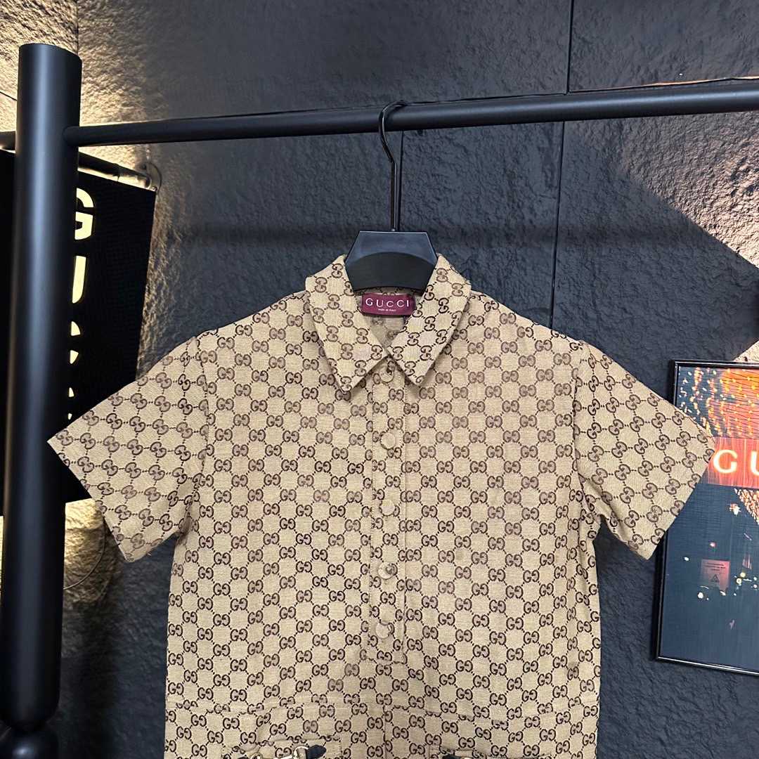 Gucci Canvas Short Sleeve Shirt - EUR FASHION