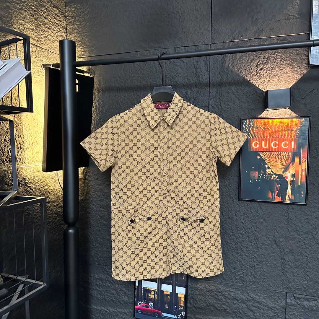 Gucci Canvas Short Sleeve Shirt - EUR FASHION