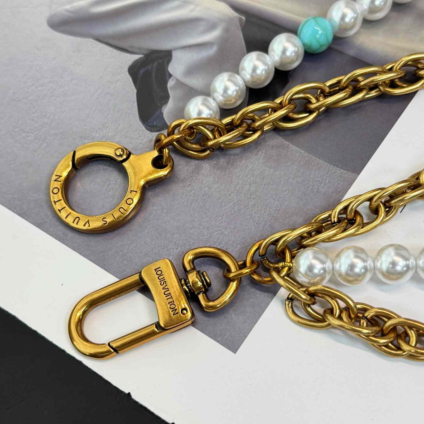 Louis Vuitton Pearls Chain Belt and Bag Charm   M02097 - EUR FASHION