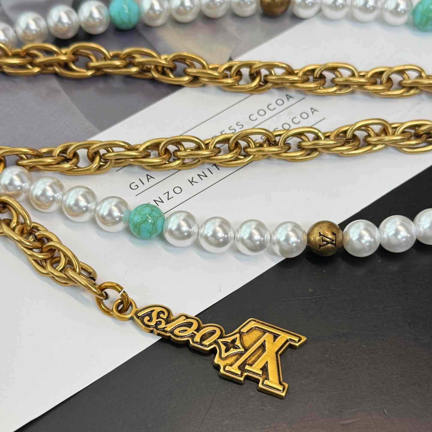 Louis Vuitton Pearls Chain Belt and Bag Charm   M02097 - EUR FASHION