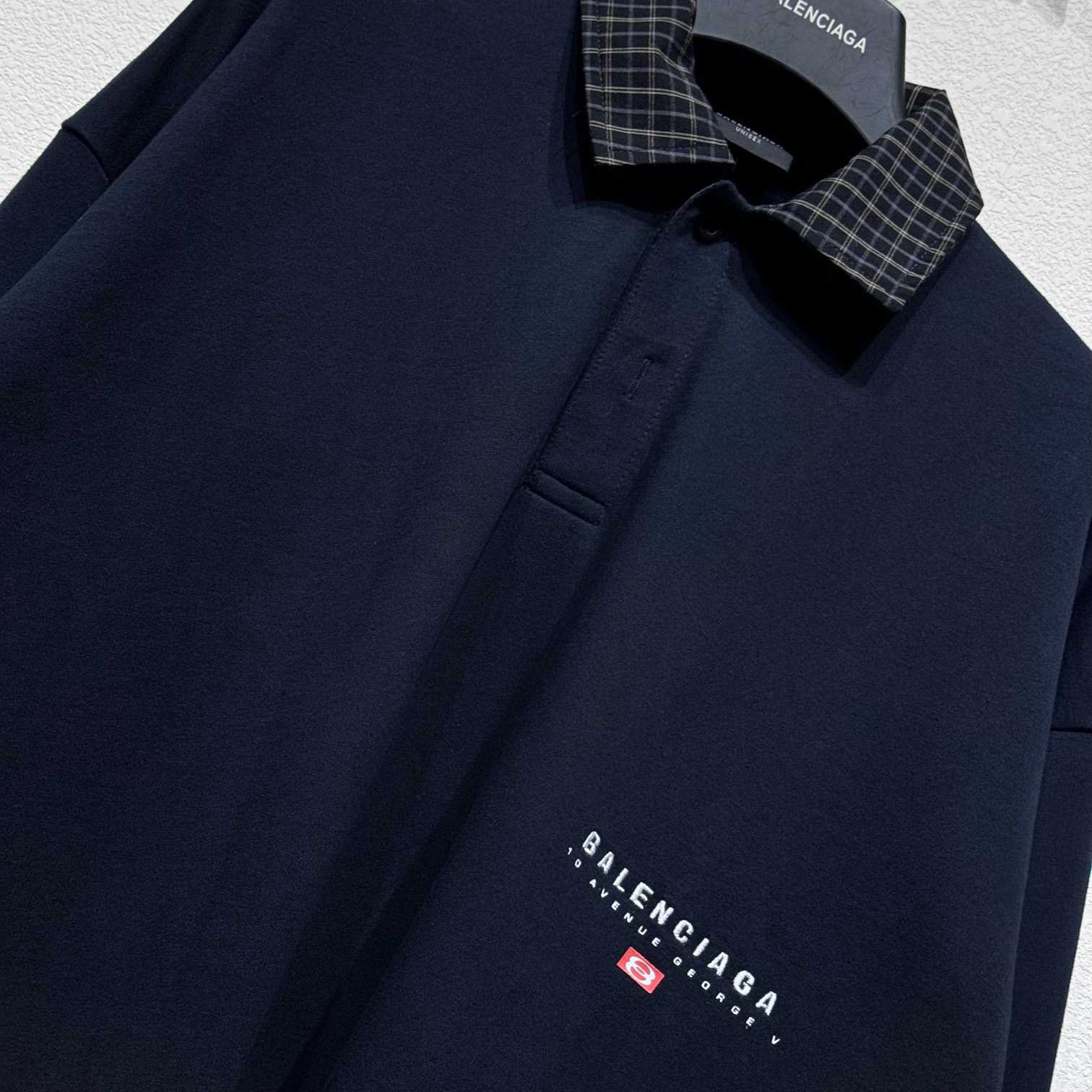 Balenciaga Unity Sport Long Sleeve Shirt Collar Polo In Faded Black - EUR FASHION