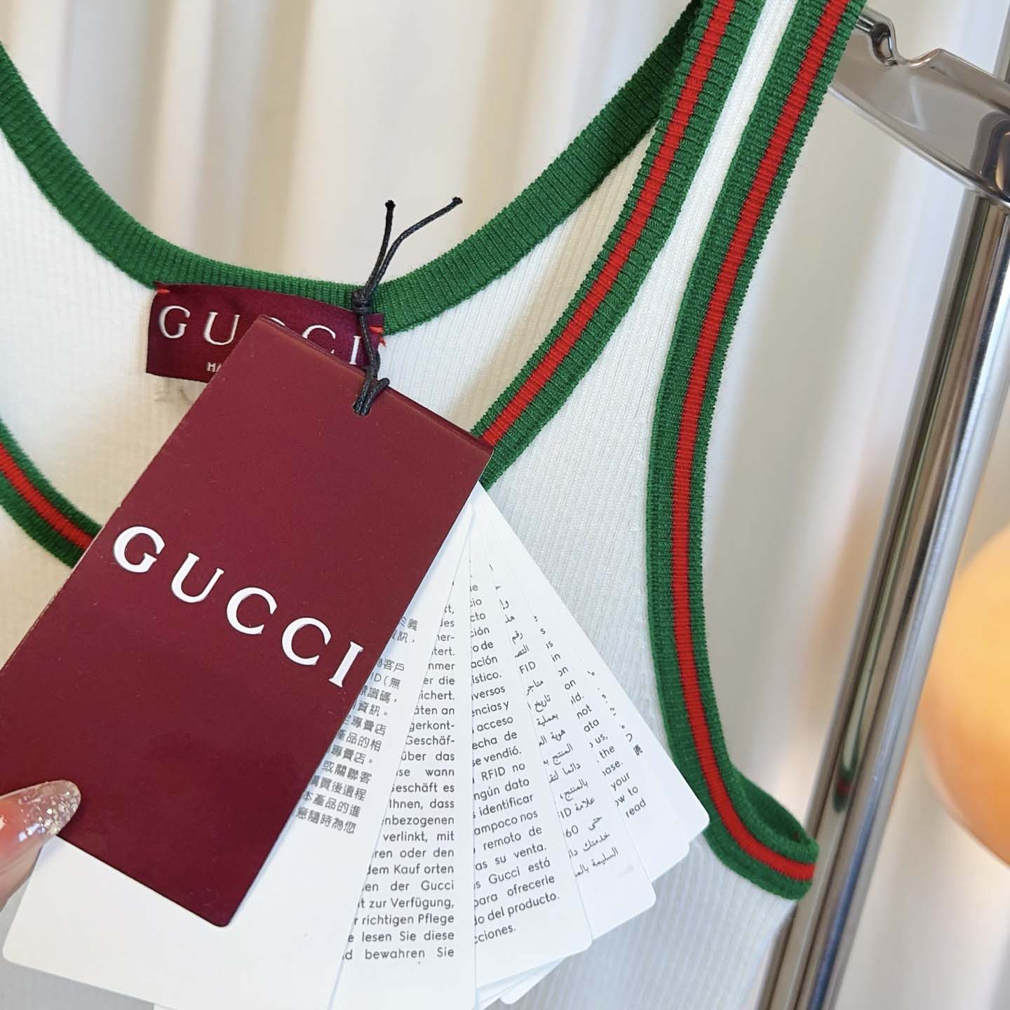 Gucci Cotton Tank Top With Web - EUR FASHION