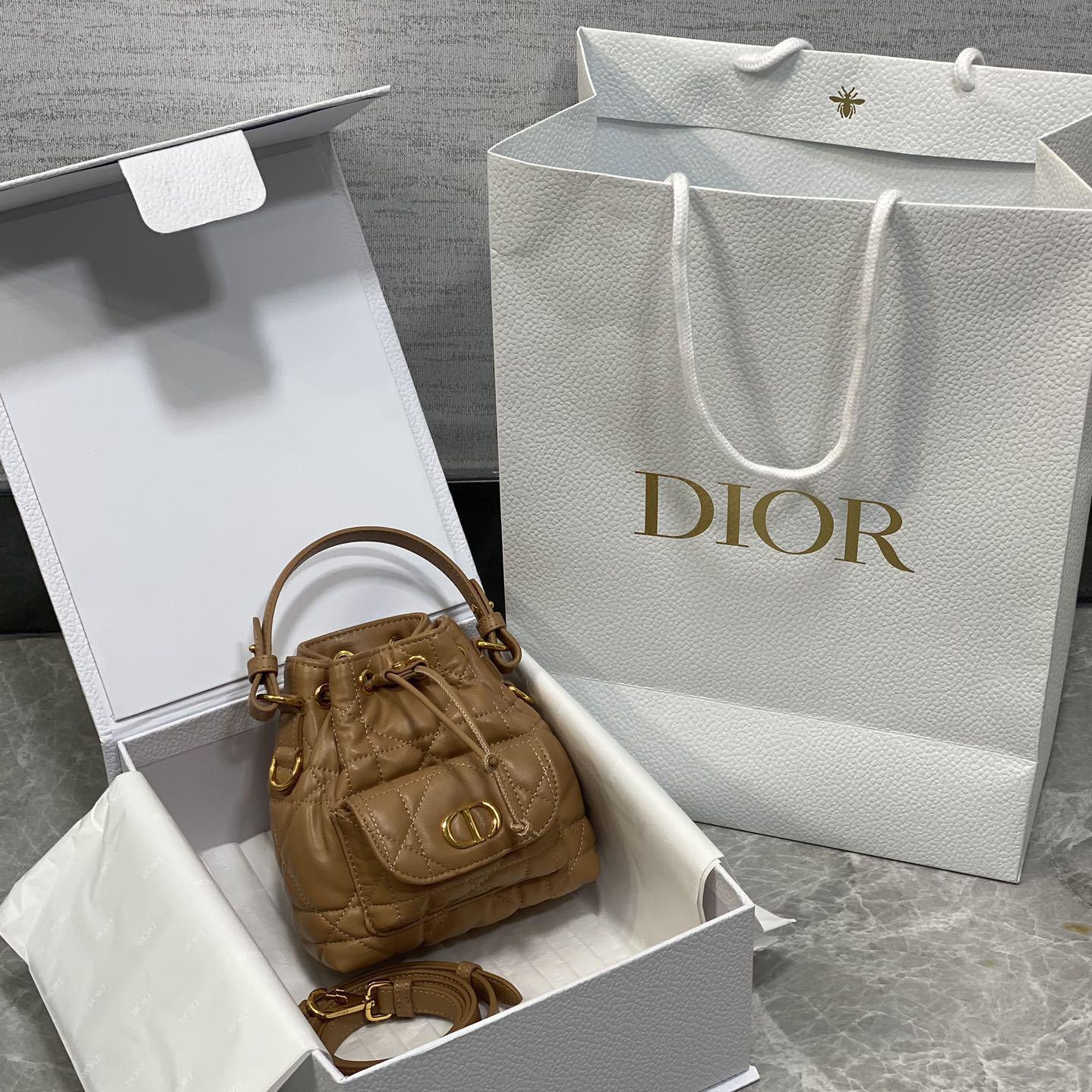 Dior Caro Nano Bucket Bag  - EUR FASHION