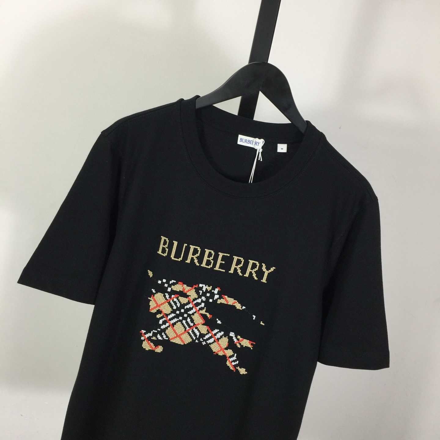 Burberry Cross Stitch EKD​ Cotton T-shirt - EUR FASHION