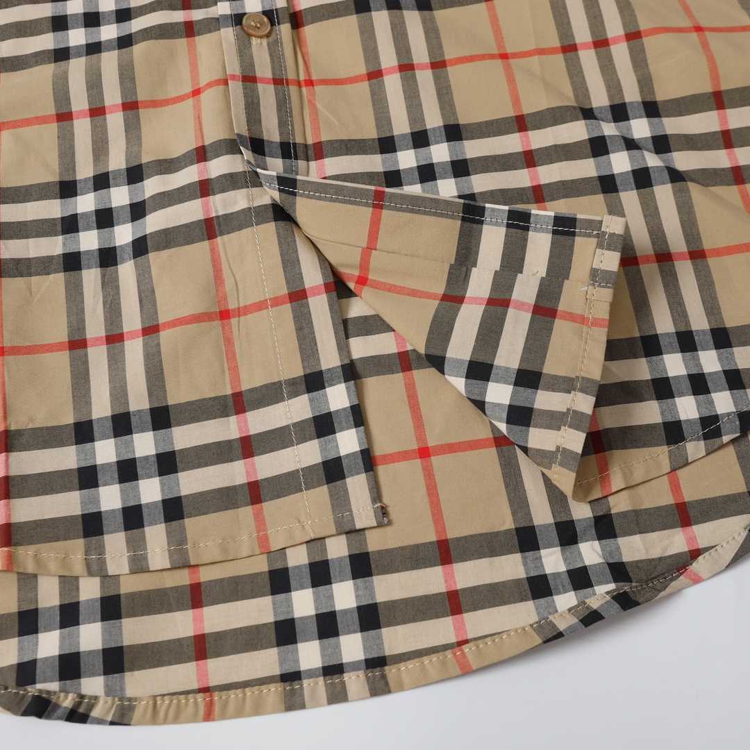 Burberry  Check Stretch Cotton Shirt - EUR FASHION
