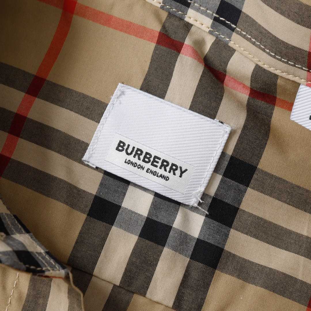 Burberry  Check Stretch Cotton Shirt - EUR FASHION
