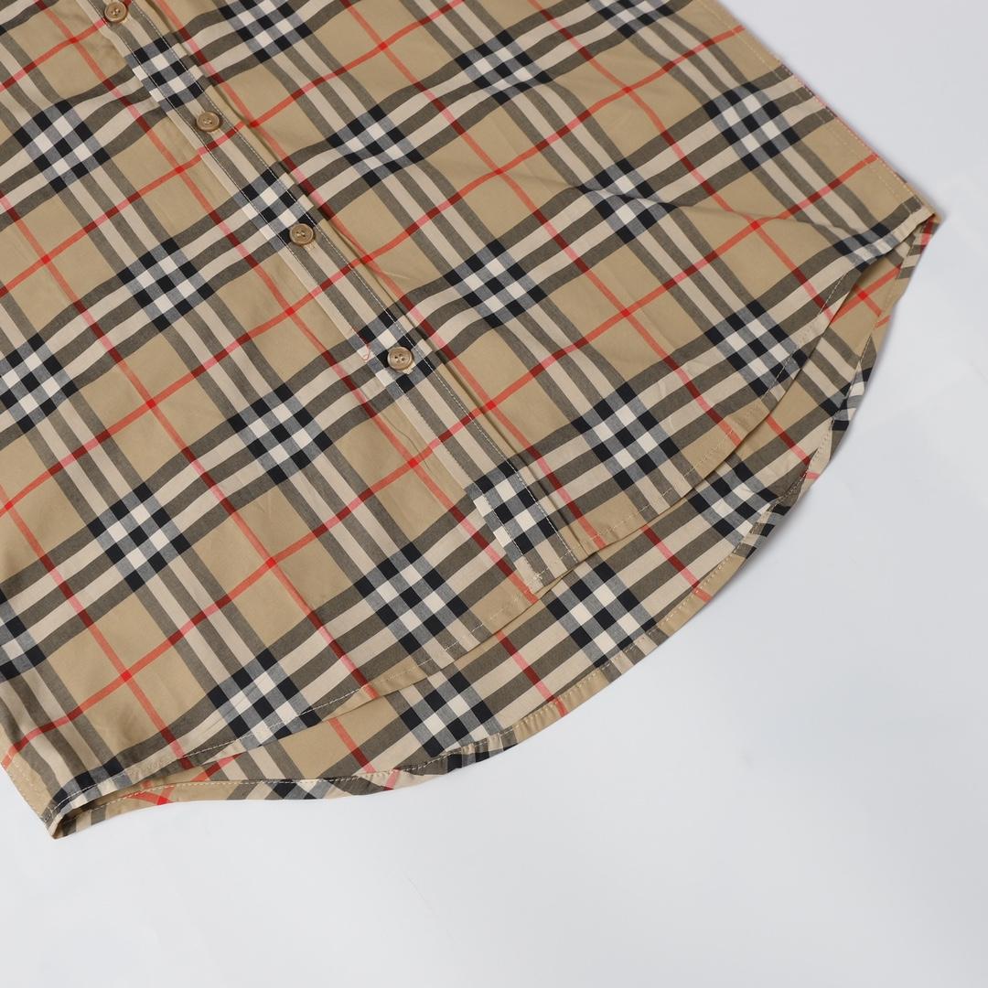 Burberry  Check Stretch Cotton Shirt - EUR FASHION