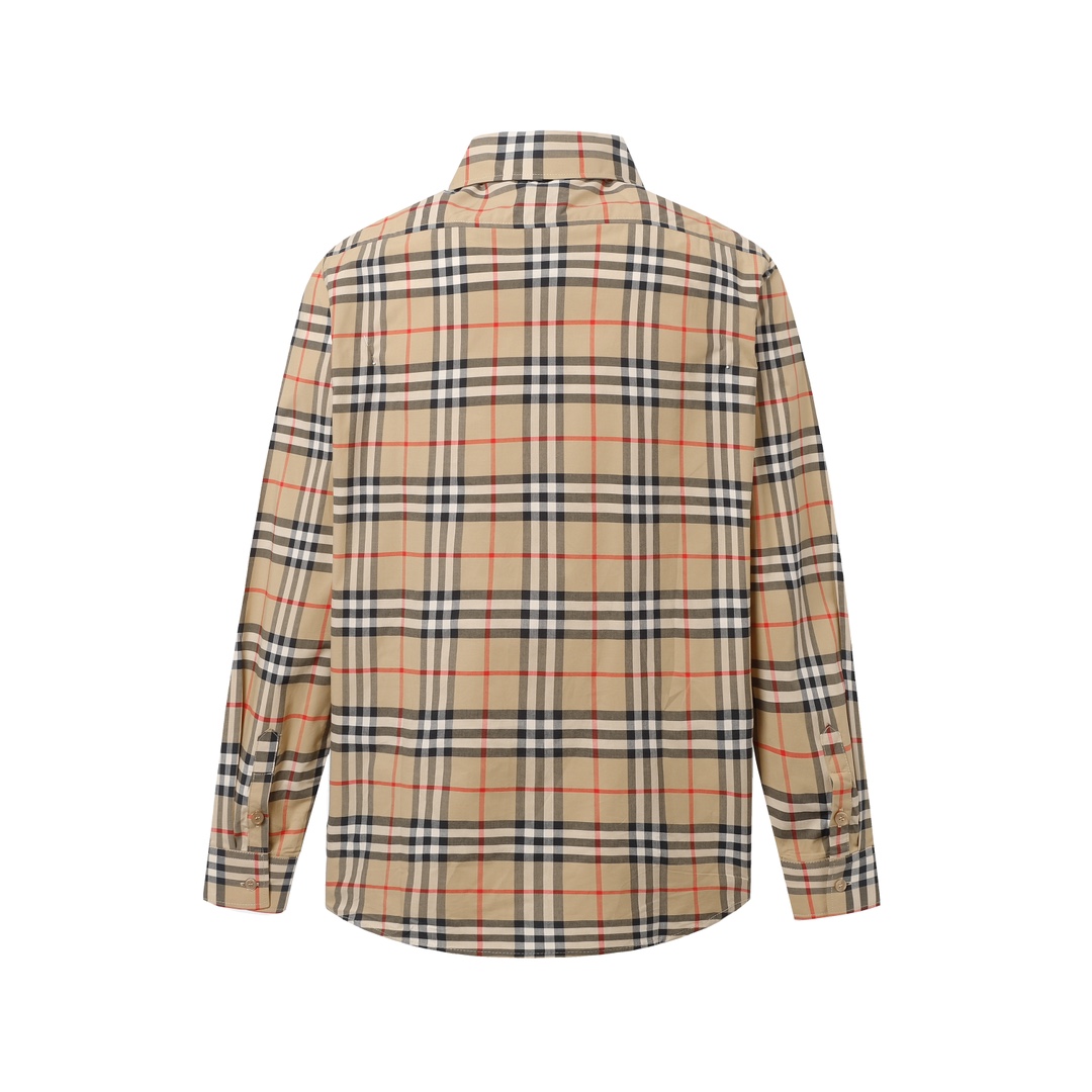 Burberry  Check Stretch Cotton Shirt - EUR FASHION