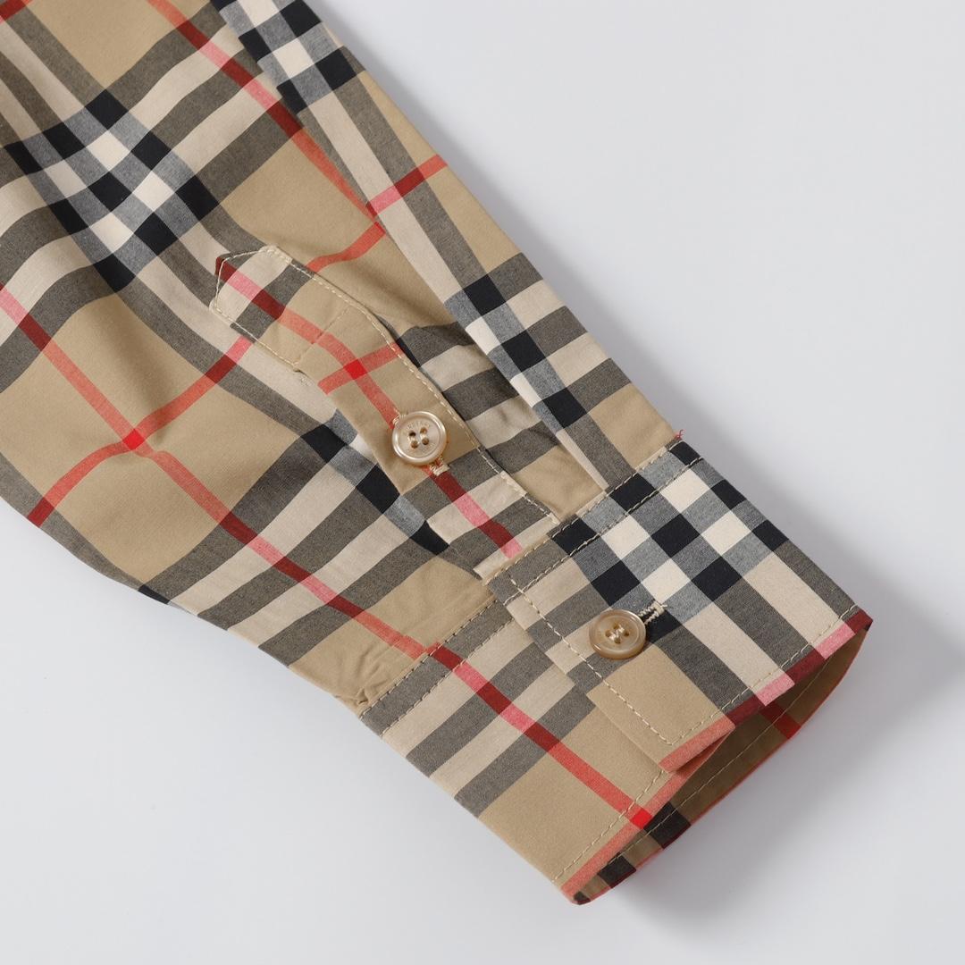 Burberry  Check Stretch Cotton Shirt - EUR FASHION