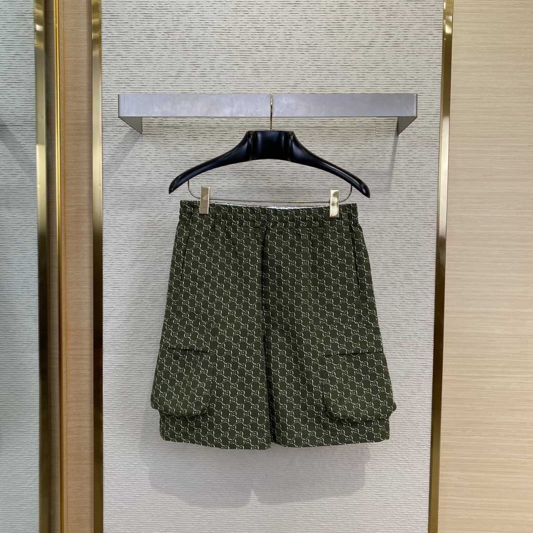 Gucci Cotton Jacquard Shorts With GG Shadow - EUR FASHION