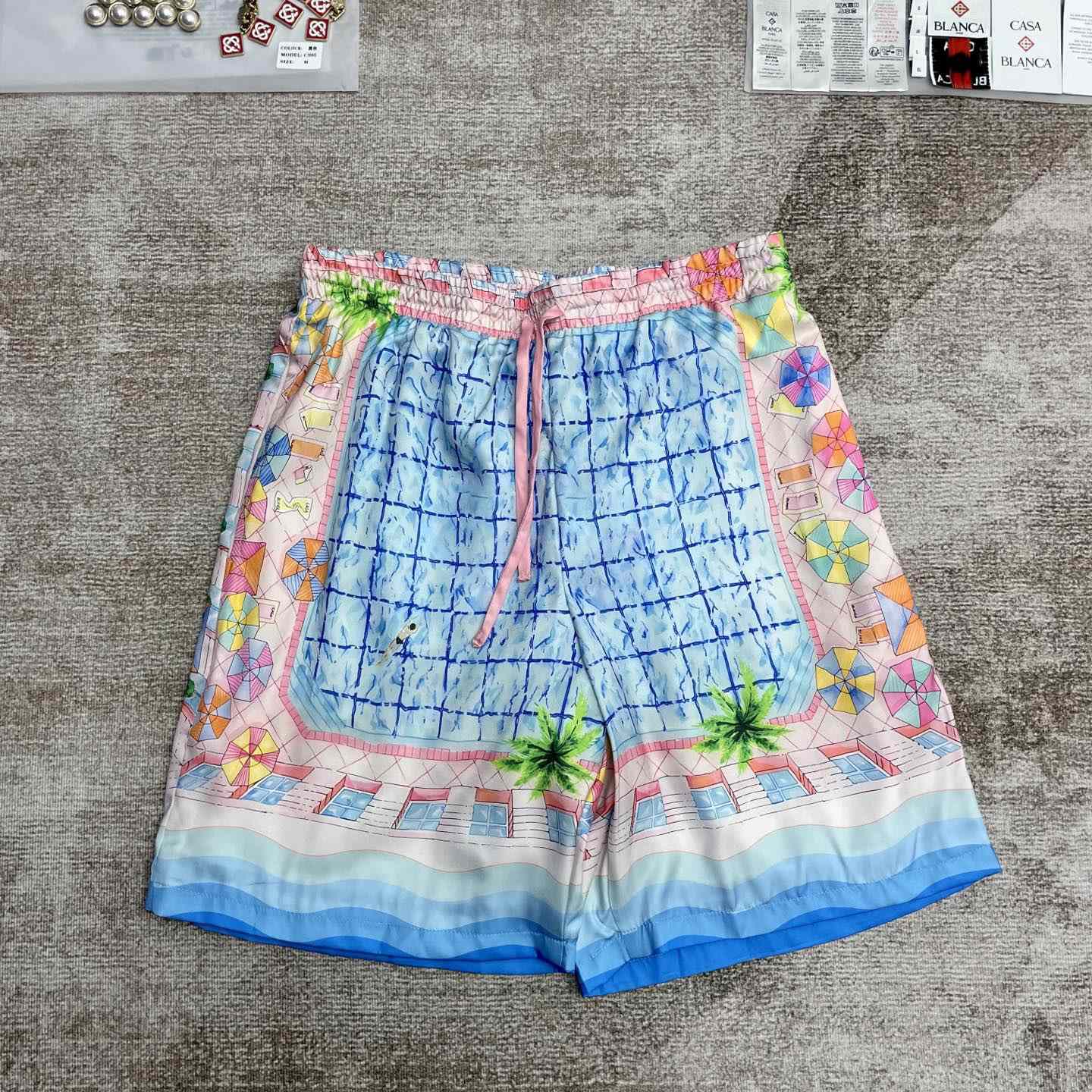 Casablanca Le Plongeon Silk Shorts   CA3517 - EUR FASHION