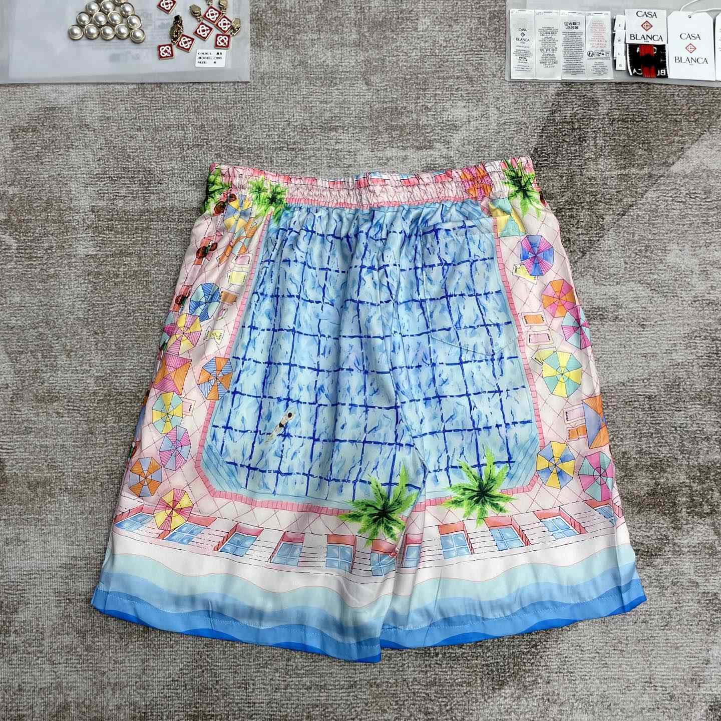 Casablanca Le Plongeon Silk Shorts   CA3517 - EUR FASHION