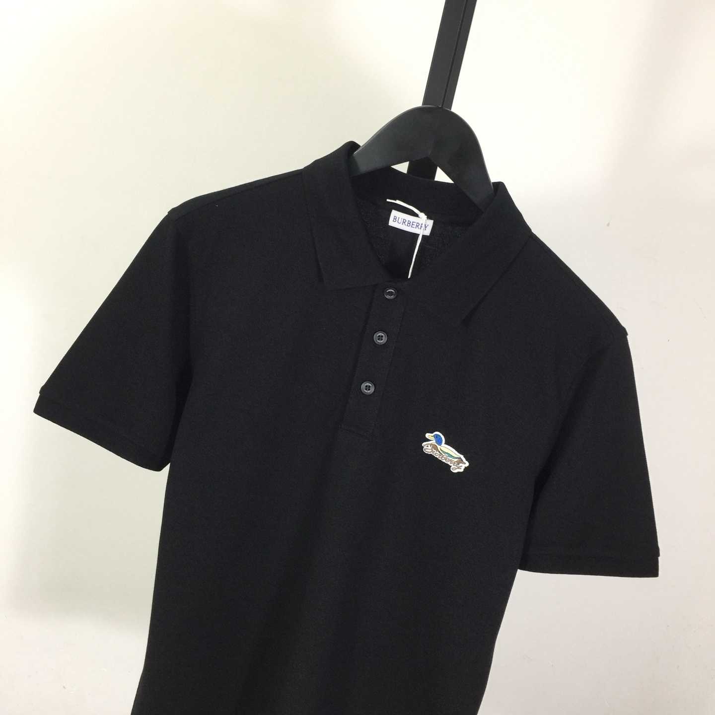 Cotton Polo Shirt In Black - EUR FASHION
